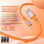 WK WDC-17 2,4 A USB-auf-8-Pin-Silikon-Datenkabel, Länge: 1,2 m – Bild 3