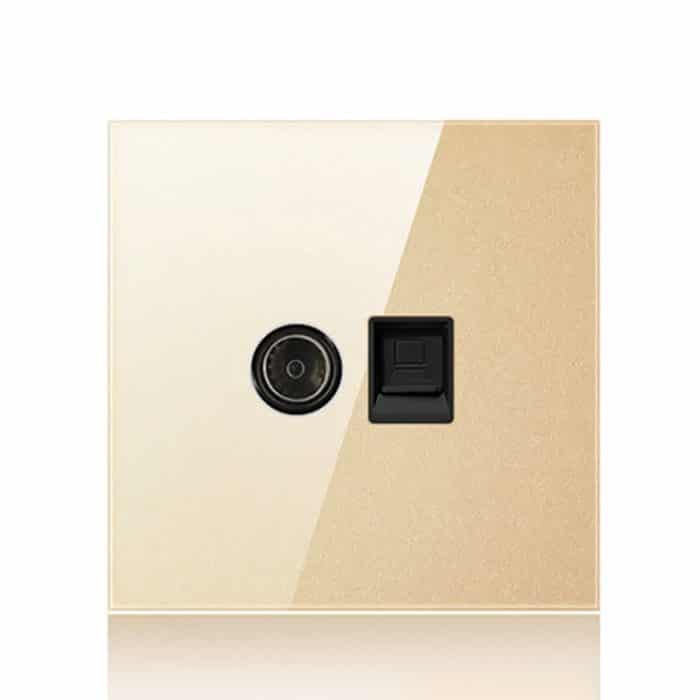 EDA00600211.jpg 86 mm runde LED-Schalttafel aus gehärtetem Glas, goldenes rundes Glas – Bild 1