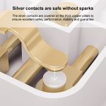 86 mm runde LED-Schalttafel aus gehärtetem Glas, goldenes rundes Glas – Bild 7