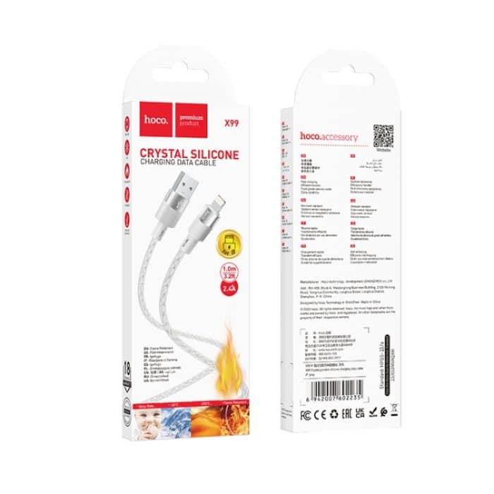 hoco X99 Crystal Junction 2,4 A USB-auf-8-Pin-Silikon-Ladedatenkabel – Bild 5