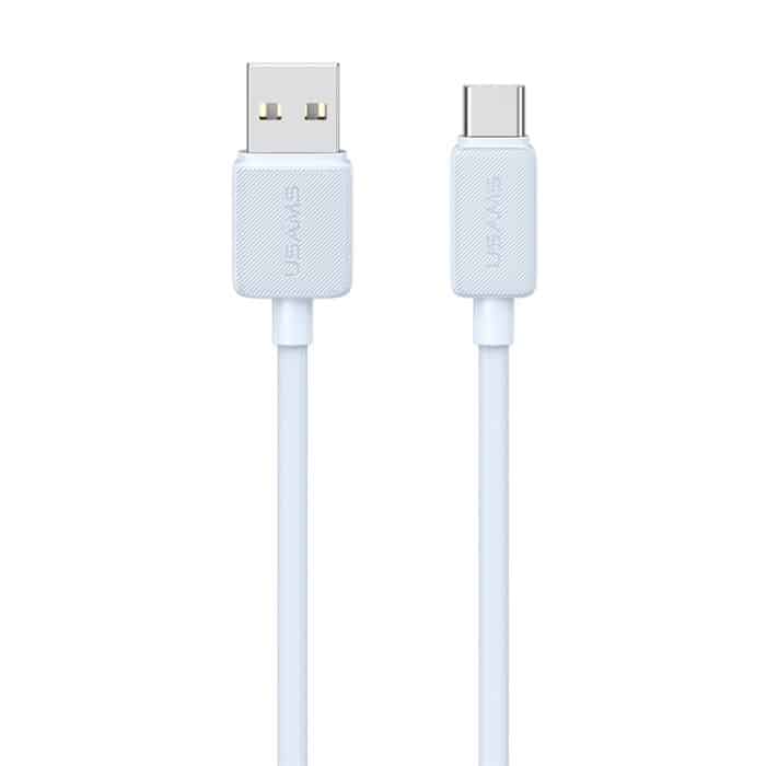 USAMS US-SJ688 USB-zu-USB-C/Typ-C 3A gestreiftes Schnelllade-Datenkabel – Bild 1