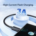 USAMS US-SJ688 USB-zu-USB-C/Typ-C 3A gestreiftes Schnelllade-Datenkabel – Bild 4