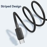 USAMS US-SJ688 USB-zu-USB-C/Typ-C 3A gestreiftes Schnelllade-Datenkabel – Bild 5