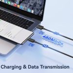 USAMS US-SJ688 USB-zu-USB-C/Typ-C 3A gestreiftes Schnelllade-Datenkabel – Bild 9