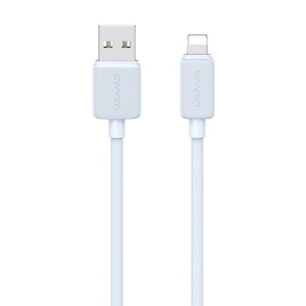 USAMS US-SJ694 USB auf 8 Pin 2.4A gestreiftes Schnellladedatenkabel