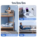 USAMS US-SJ694 USB auf 8 Pin 2.4A gestreiftes Schnellladedatenkabel – Bild 6