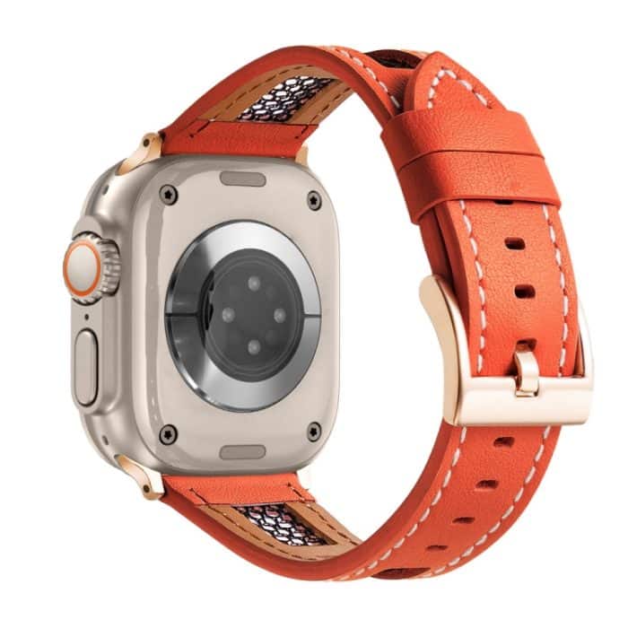 Mesh-Uhrenarmband aus Kalbsleder und echtem Leder – Bild 1