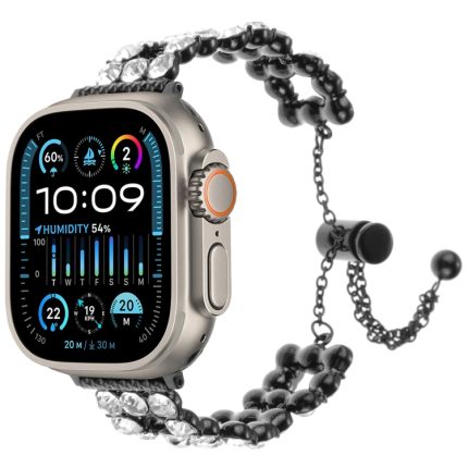 Uhrenarmband aus Metall mit Strasssteinen