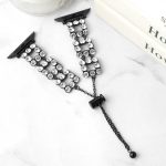 Uhrenarmband aus Metall mit Strasssteinen – Bild 4