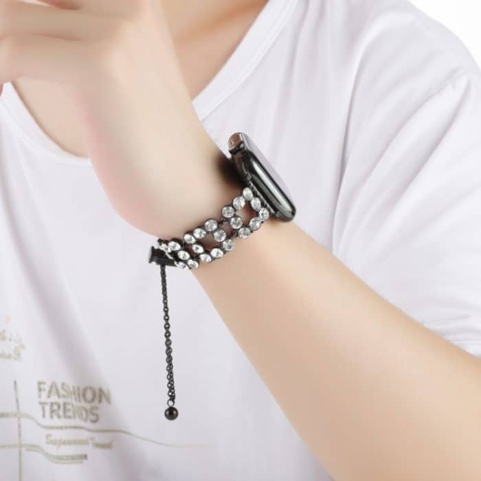 EDA006563615A_3.jpg Uhrenarmband aus Metall mit Strasssteinen – Bild 6