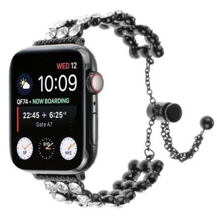Uhrenarmband aus Metall mit Strasssteinen