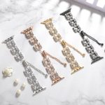 Uhrenarmband aus Metall mit Strasssteinen – Bild 2
