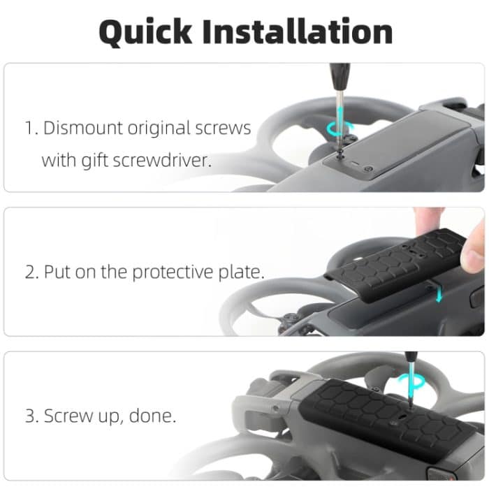 Für DJI Avata 2 Sunnylife Drone Anti-Kollision Schutzhülle, Back Plate, Propeller Ring Stripes, Combo Case Kit – Bild 7