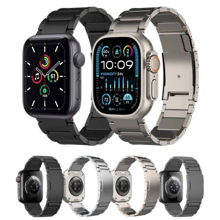 Uhrenarmband aus Titanmetall, For Apple Watch Series 10 46mm, For Apple Watch Series 10 42mm, For Apple Watch SE 2023 44mm, For Apple Watch SE 2023 40mm, For Apple Watch Ultra 2 49mm, For Apple Watch Series 9 45mm, For Apple Watch Series 9 41mm... – Bild 2