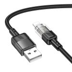 hoco U129 Spirit 1,2 m 2,4 A USB auf 8 Pin transparentes Ladedatenkabel