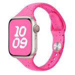 Schlankes Uhrenarmband aus Silikon mit bunten Punkten