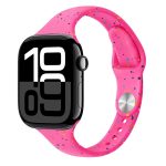 Schlankes Uhrenarmband aus Silikon mit bunten Punkten