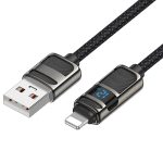 Hoco U137 USB auf 8 Pin Line 2.4A Ladedatenkabel mit Display
