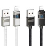 Hoco U137 USB auf 8 Pin Line 2.4A Ladedatenkabel mit Display – Bild 2