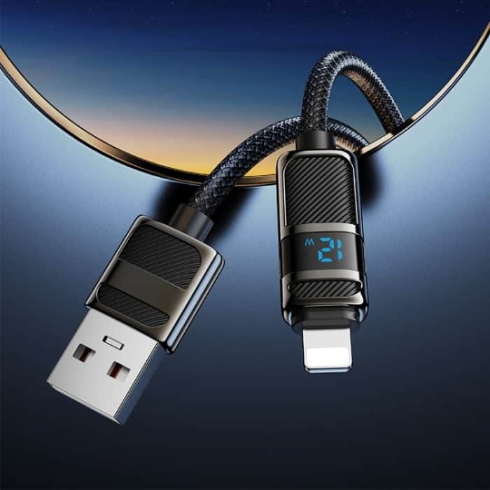 Hoco U137 USB auf 8 Pin Line 2.4A Ladedatenkabel mit Display – Bild 6