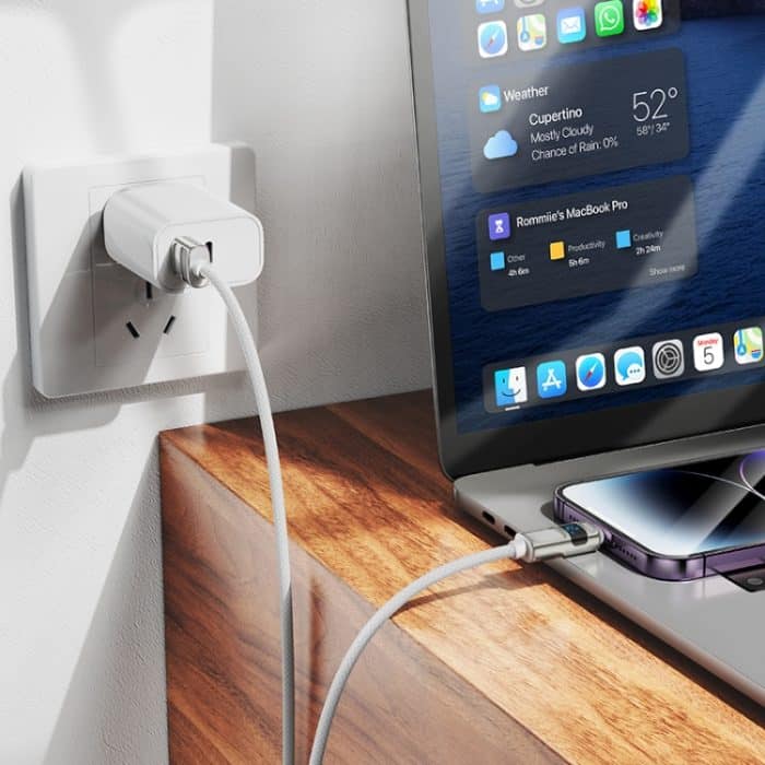 Hoco U137 USB auf 8 Pin Line 2.4A Ladedatenkabel mit Display – Bild 7