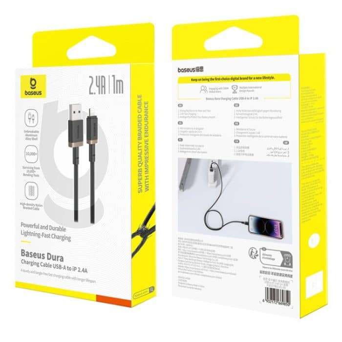 Baseus Dura Series USB-auf-8-Pin-2,4-A-Schnellladekabel – Bild 8