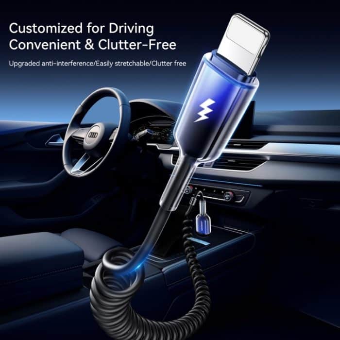 JOYROOM S-A43 3A USB auf 8 Pin Spiral-Schnellladedatenkabel – Bild 2