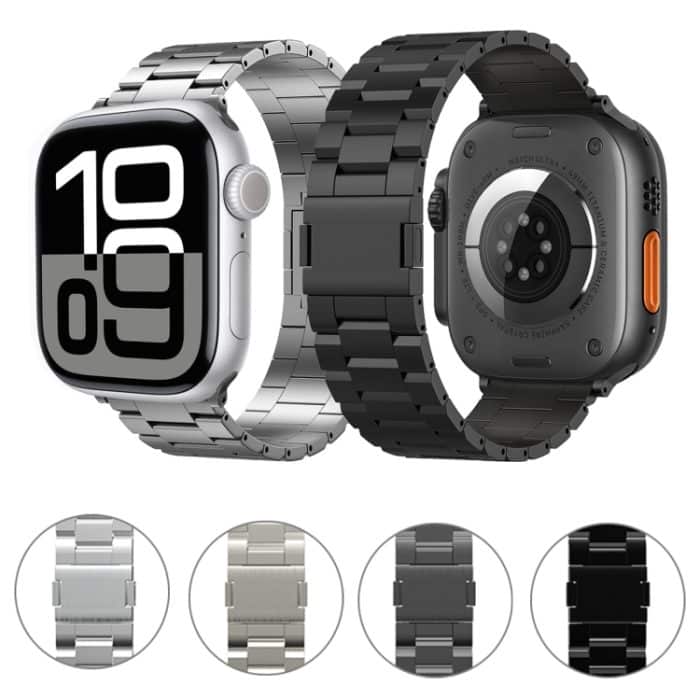 Magnetisches Uhrenarmband aus Titanlegierung mit drei Perlen, For Apple Watch 46mm / 49mm / 45mm / 44mm, For Apple Watch 42mm / 41mm / 40mm / 38mm – Bild 2