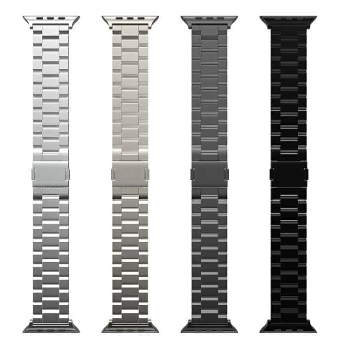 Magnetisches Uhrenarmband aus Titanlegierung mit drei Perlen, For Apple Watch 46mm / 49mm / 45mm / 44mm, For Apple Watch 42mm / 41mm / 40mm / 38mm – Bild 3