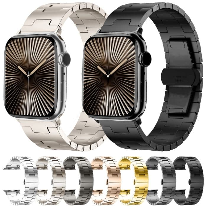 Edelstahl-Uhrenarmband mit seitlicher Entriegelung, For Apple Watch 46mm / 49mm / 45mm / 44mm, For Apple Watch 42mm / 41mm / 40mm / 38mm – Bild 2