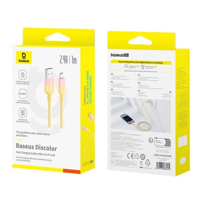 Baseus Discolor Series 2.4A USB-auf-8-Pin-Schnellladekabel – Bild 7