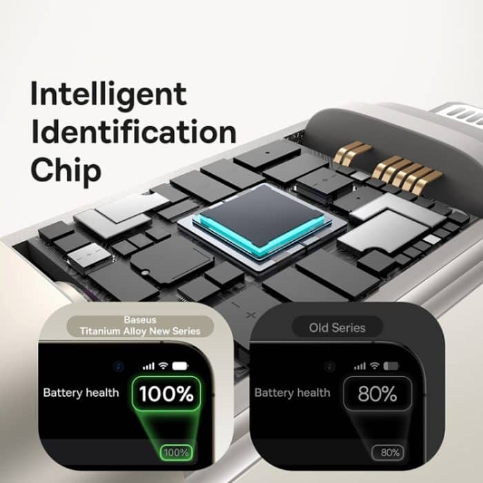 Baseus Titanium Alloy Series 2.4A USB-auf-8-Pin-Schnellladekabel – Bild 5