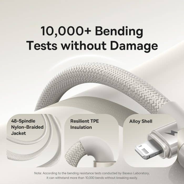 Baseus Titanium Alloy Series 2.4A USB-auf-8-Pin-Schnellladekabel – Bild 6