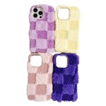 Handyhülle aus Plüsch mit quadratischem Gittermuster, For iPhone 15 Plus, For iPhone 15, For iPhone 14 Plus, For iPhone 14, For iPhone 14 Pro, For iPhone 14 Pro Max – Bild 2