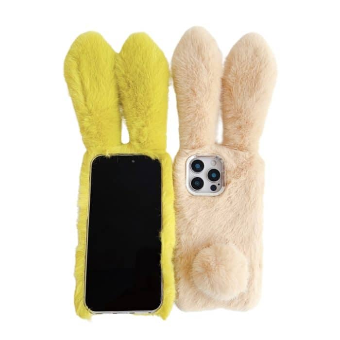 TPU-Telefonhülle mit einfarbigem Plüschkaninchen, For iPhone 15 Plus, For iPhone 15, For iPhone 14 Plus, For iPhone 14, For iPhone 14 Pro, For iPhone 14 Pro Max – Bild 3