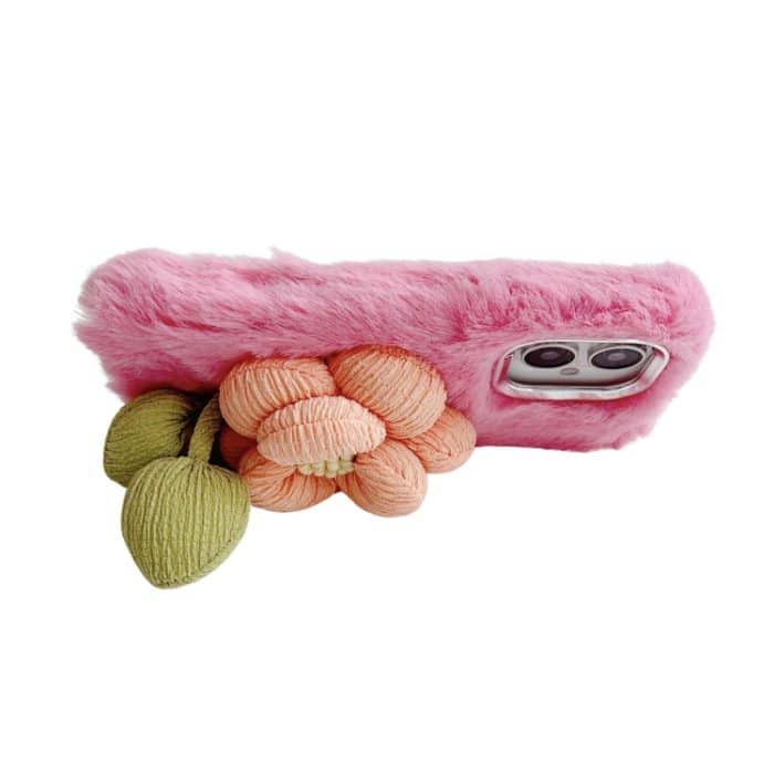 Stoff Blume Plüsch TPU Telefon Fall, For iPhone 14 Plus, For iPhone 14, For iPhone 14 Pro, For iPhone 14 Pro Max – Bild 5