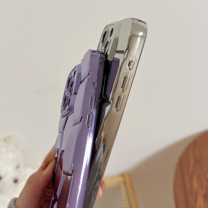 Galvanische Lasergravur 3D-Waben-TPU-Telefonhülle, For iPhone 14 Pro, For iPhone 14 Pro Max, For iPhone 13 Pro Max, For iPhone 13 Pro – Bild 4