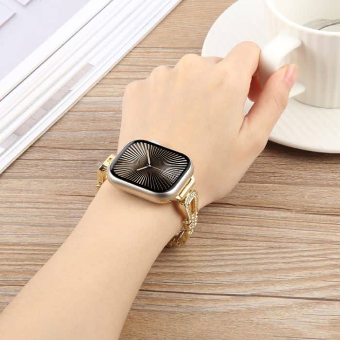 Schlankes U-förmiges Uhrenarmband aus Diamantlegierung mit Schnellverschluss, For Apple Watch 46mm / 49mm / 45mm / 44mm, For Apple Watch 42mm / 41mm / 40mm / 38mm – Bild 4