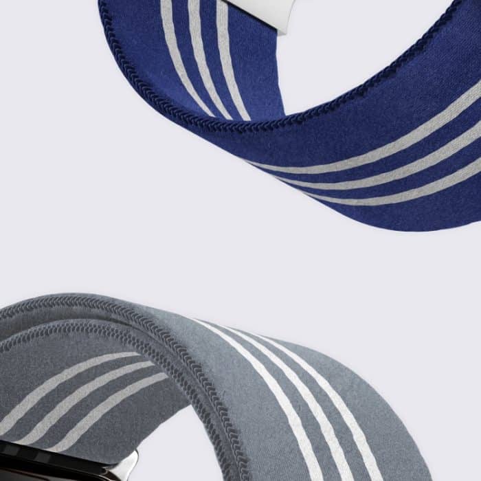 Uhrenarmband aus geflochtenem Nylon mit Fallschirmschnalle und 3-Streifen, For Apple Watch 46mm / 49mm / 45mm / 44mm, For Apple Watch 42mm / 41mm / 40mm / 38mm – Bild 3