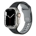 Zweifarbiges Silikon-Uhrenarmband mit horizontalen Streifen, For Apple Watch 46mm / 49mm / 45mm / 44mm, For Apple Watch 42mm / 41mm / 40mm / 38mm
