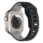 Zweifarbiges Silikon-Uhrenarmband mit horizontalen Streifen – Bild 4