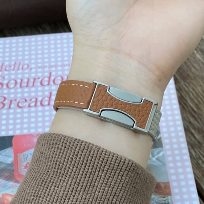 14 mm Uhrenarmband aus Litschileder mit Magnetschnalle – Bild 6