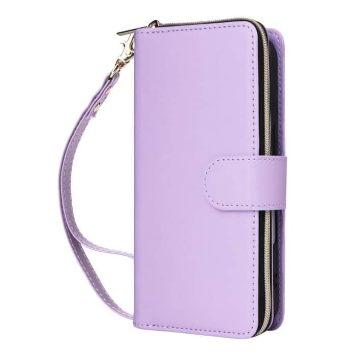 Brieftasche mit Reißverschluss und neun Kartenfächern, Leder-Telefonhülle, For iPhone 15 Pro, For iPhone 15 Plus / 14 Plus, For iPhone 15 – Bild 2