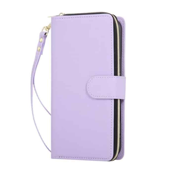 Brieftasche mit Reißverschluss und neun Kartenfächern, Leder-Telefonhülle, For iPhone 14 / 13, For iPhone 14 Pro, For iPhone 14 Pro Max – Bild 2