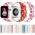 Uhrenarmband aus Silikon mit weihnachtlichem Muster und Schmetterlingsschnalle, For Apple Watch 46mm / 49mm / 45mm / 44mm, For Apple Watch 42mm / 41mm / 40mm / 38mm – Bild 2