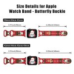 Uhrenarmband aus Silikon mit weihnachtlichem Muster und Schmetterlingsschnalle, For Apple Watch 46mm / 49mm / 45mm / 44mm, For Apple Watch 42mm / 41mm / 40mm / 38mm – Bild 3