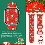 Uhrenarmband aus Silikon mit weihnachtlichem Muster und Schmetterlingsschnalle, For Apple Watch 46mm / 49mm / 45mm / 44mm, For Apple Watch 42mm / 41mm / 40mm / 38mm – Bild 5