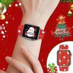 Uhrenarmband aus Silikon mit weihnachtlichem Muster und Schmetterlingsschnalle, For Apple Watch 46mm / 49mm / 45mm / 44mm, For Apple Watch 42mm / 41mm / 40mm / 38mm – Bild 7