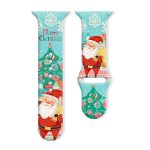 Uhrenarmband aus Silikon mit umgekehrter Schnalle und Weihnachtsmuster