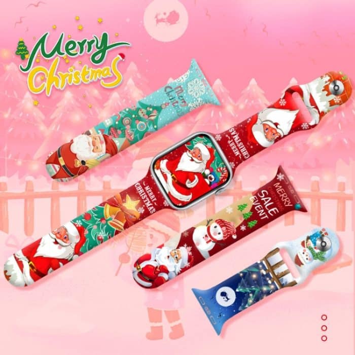 Uhrenarmband aus Silikon mit umgekehrter Schnalle und Weihnachtsmuster, For Apple Watch 46mm / 49mm / 45mm / 44mm, For Apple Watch 42mm / 41mm / 40mm / 38mm – Bild 5